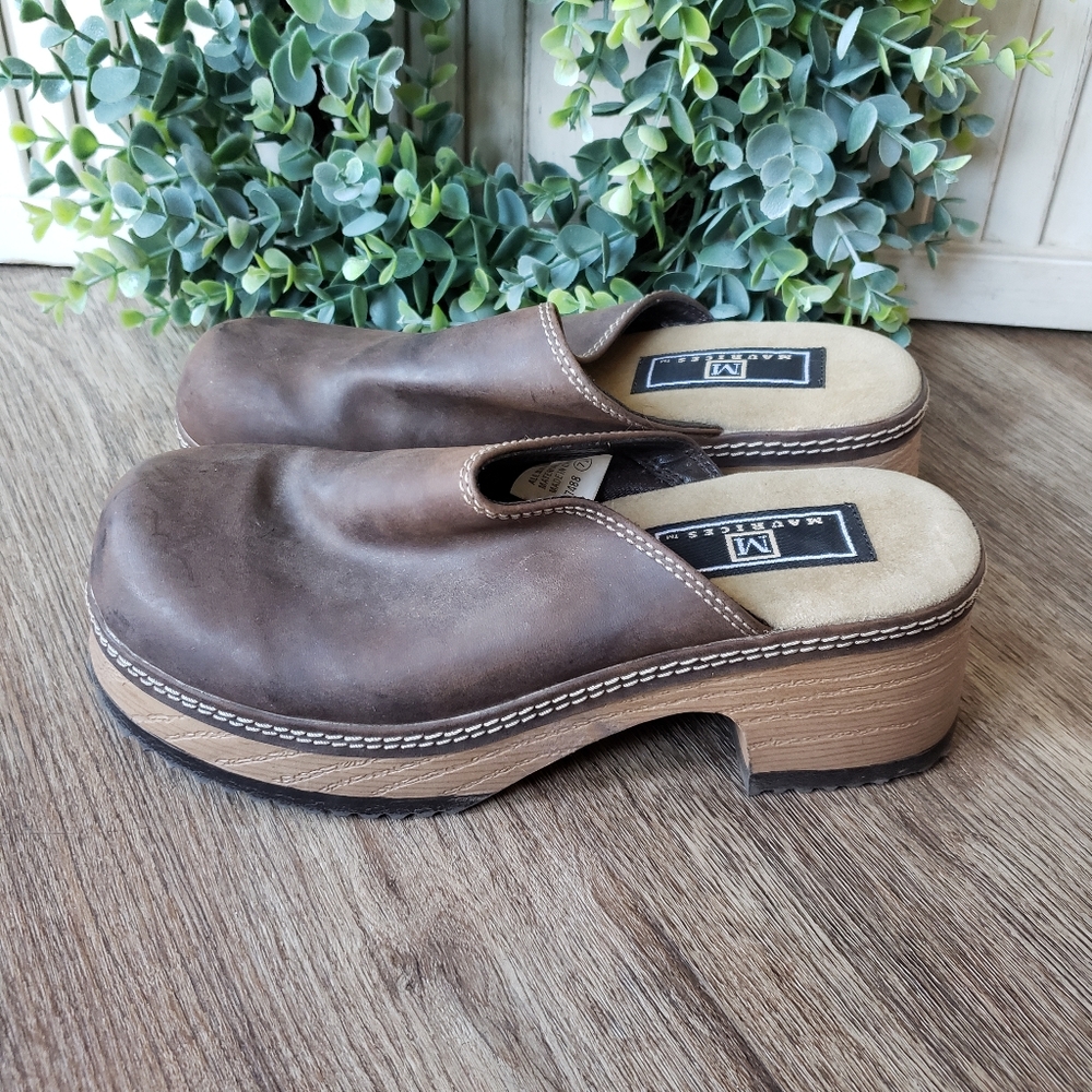 Maurices Brown Platform Clogs - image 3